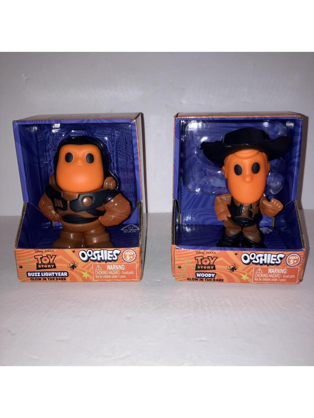 Disney PIXAR Ooshies WOODY & BUZZ LIGHTYEAR  Glow-in-the-Dark Set NEW in Box